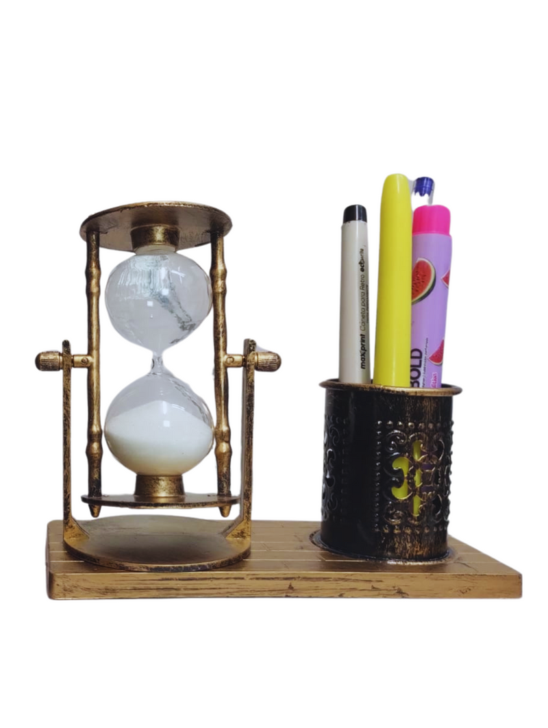 Ampulheta Decorativa com Organizador: Eleve sua Produtividade!