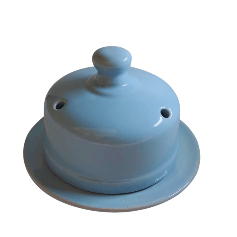 Queijeira de Cerâmica +Conjunto P/ Queijo Cristal 2 Peças Em Aço Inox: Um toque de charme e praticidade para sua mesa