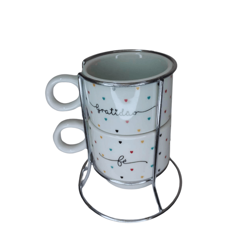 Xícaras Porcelana com Suporte: Um Toque de Charme para o Seu Café - Lumes Decorações& utilidades 