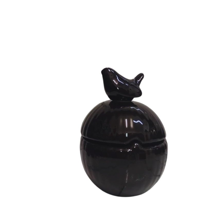 Porta Joia Cerâmica  com tampa passarinho :perfeito para decorar seu lar com delicadeza