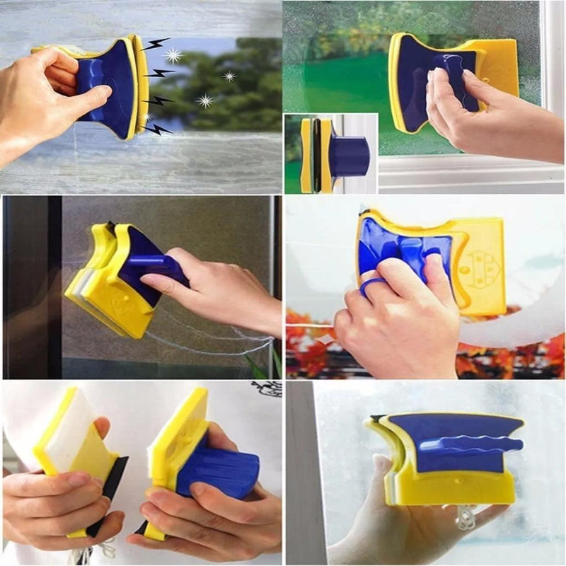 Limpa Vidro Magnético Janela Aquário Rodo Mágico Super Imã - Lumes Decorações& utilidades 