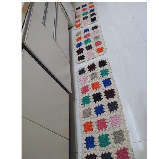 ✨Elegante Jogo de Passadeira em Crochê - Adicione Charme à sua Casa!