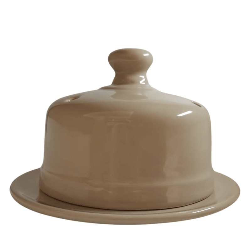 Queijeira de Cerâmica +Conjunto P/ Queijo Cristal 2 Peças Em Aço Inox: Um toque de charme e praticidade para sua mesa