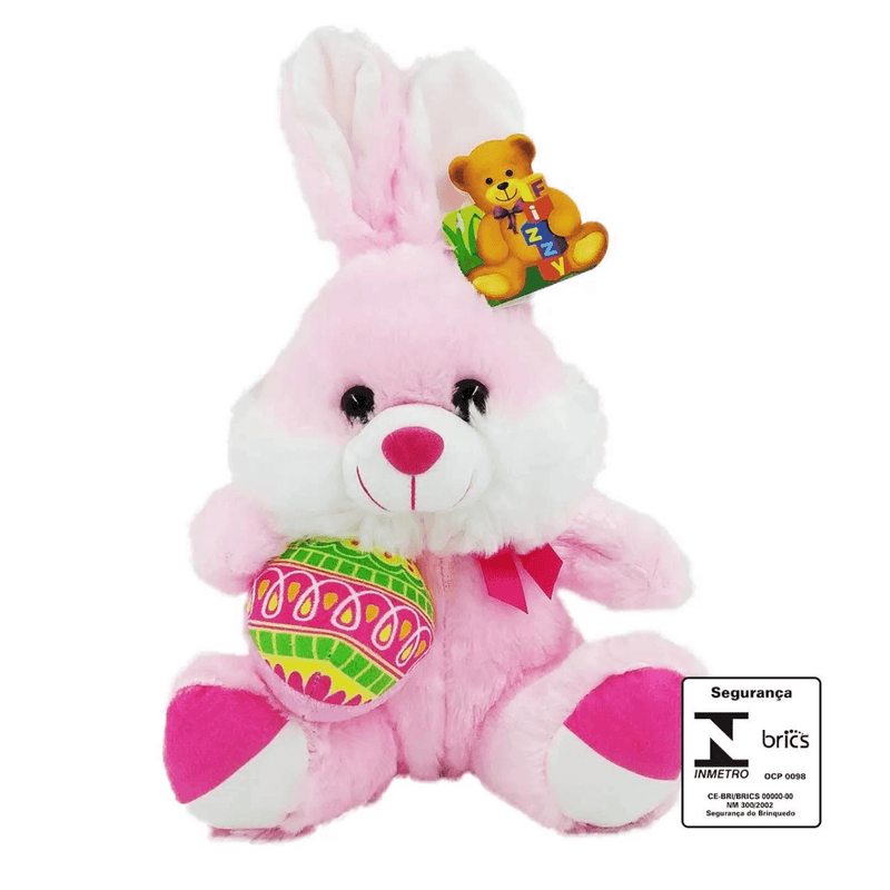 Coelho de Pelúcia com Cenoura ou Ovo da Páscoa - 23cm: Alegria e fofura para a sua Páscoa!