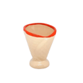 Taça de Sorvete Casquinha Decorada em Cerâmica.