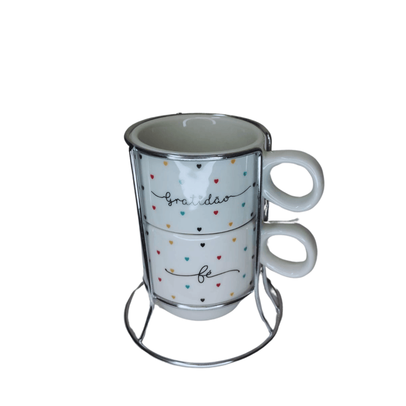 Xícaras Porcelana com Suporte: Um Toque de Charme para o Seu Café - Lumes Decorações& utilidades 