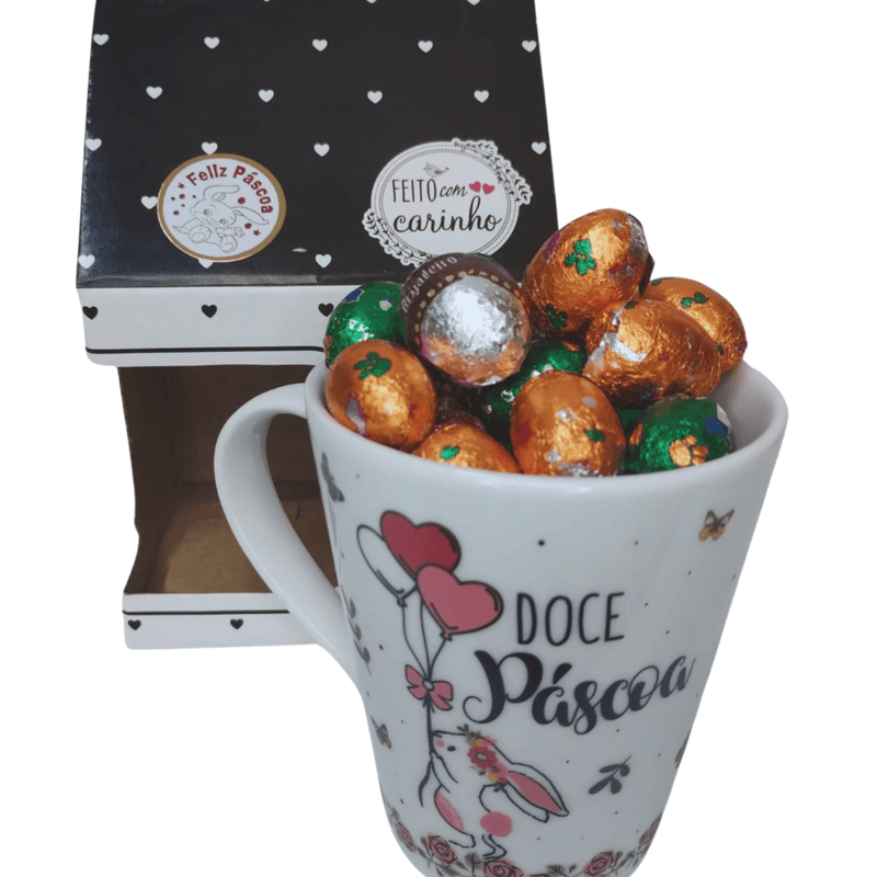 Caneca de Páscoa em Porcelana: Comemore com Alegria e Estilo!-