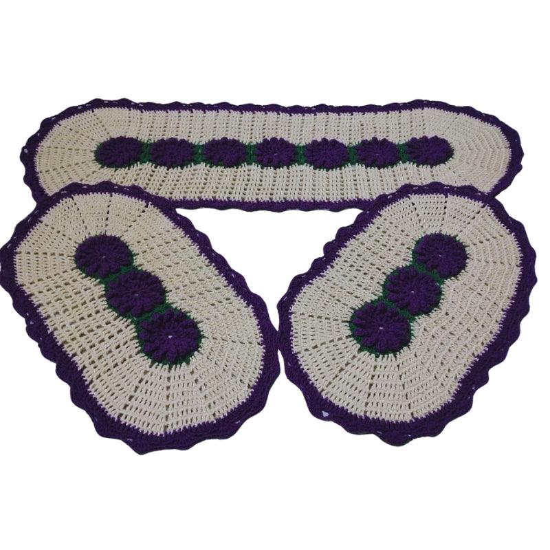 ✨Elegante Jogo de Passadeira em Crochê - Adicione Charme à sua Casa!